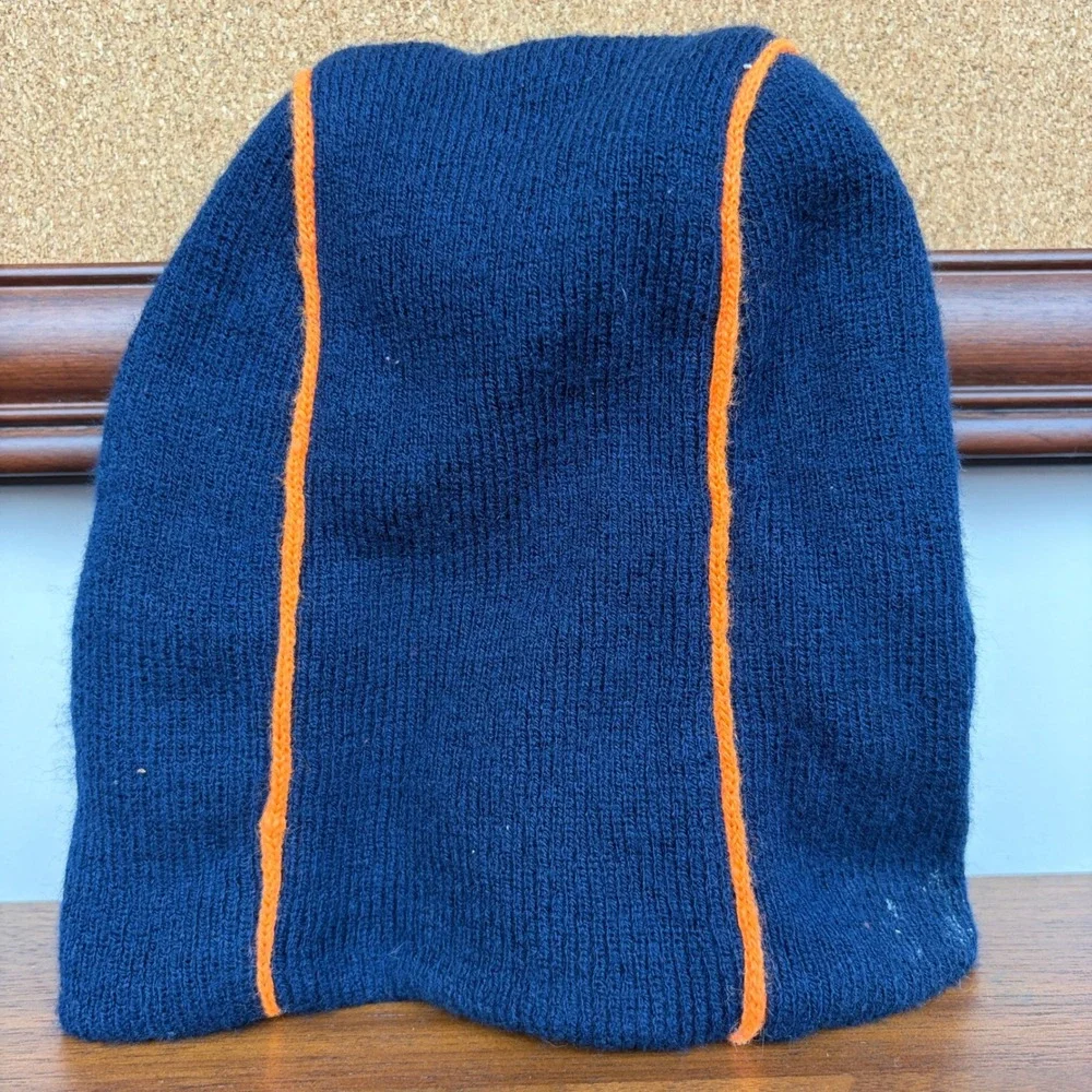 Warner Bros Superman Beanie Youth‎ One Size Blue Orange Vintage 2001 DC Comics
